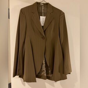 Acne Tan Pinstripe Women's Blazer